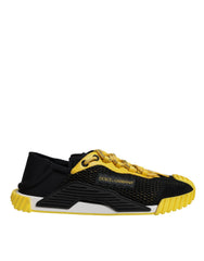 Dolce & Gabbana Schwarz Gelb Low Top NS1 Sneakers Schuhe