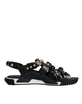 Dolce & Gabbana Zwart Leren Sandalen met Studs
