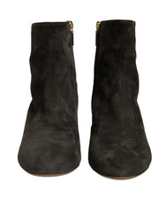 Dolce & Gabbana – Schwarze Stiefeletten mit verziertem Absatz