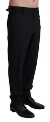 Dolce & Gabbana – Schwarze Anzughose aus Wollstretch