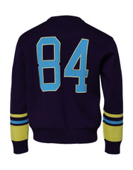 Dolce & Gabbana Blaues 1984 Milano Rundhalspullover Sweatshirt