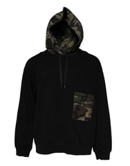 Dolce & Gabbana Schwarzer Camouflage Kapuzenpullover