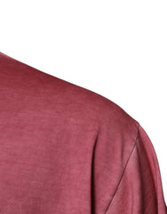 Dolce & Gabbana Pinkes T-Shirt aus Baumwolle mit Logo-Print und Rundhalsausschnitt
