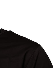 Dolce & Gabbana Dunkelbraunes Baumwoll-T-Shirt mit Logo und Rundhalsausschnitt