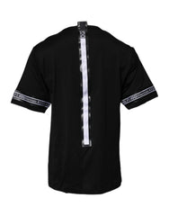 Dolce & Gabbana Schwarzes Baumwoll-T-Shirt mit Rundhalsausschnitt #DGMILLENNIALS