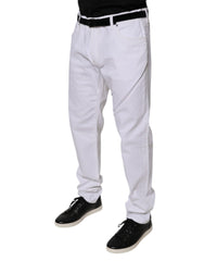 Dolce & Gabbana Weiße Skinny-Jeans aus Baumwollstretch für Herren