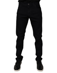 Dolce & Gabbana Schwarze Slim Fit-Jeans aus Baumwollstretch für Herren