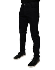 Dolce & Gabbana Schwarze Slim Fit-Jeans aus Baumwollstretch für Herren