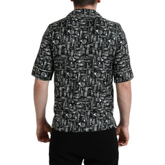 Dolce & Gabbana Black Silk Shortsleeve Shirt