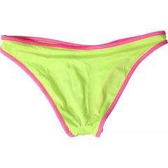 Dolce & Gabbana Gelb Pink Nylon Bademode Unterteil Strandmode Bikini