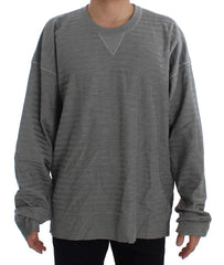 Dolce & Gabbana Grauer Rundhals-Pullover aus Seide