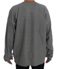 Dolce & Gabbana Grauer Rundhals-Pullover aus Seide