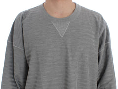 Dolce & Gabbana Grauer Rundhals-Pullover aus Seide