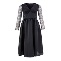 Lardini Cocktailkleid aus schwarzem Polyester