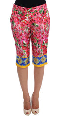 Dolce & Gabbana Multicolor Floral Caprihose Shorts
