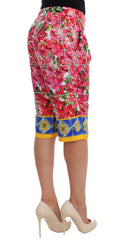 Dolce & Gabbana Multicolor Floral Caprihose Shorts