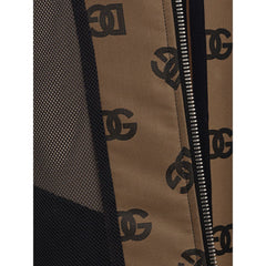 Dolce & Gabbana Bronze Polyester Shell Jacket