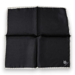 Dolce & Gabbana – Quadratischer Taschentuchschal mit schwarzem Kronenlogo