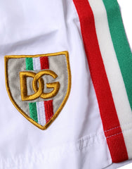 Dolce & Gabbana White Stripes Beachwear Shorts 2-teilige Bademode