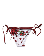 Dolce & Gabbana Badehose mit weißem Blumenmuster Bikini Unterteil Bademode