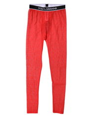 Dolce & Gabbana Rote Logo-Spitzen-Dessous-enge Hose Unterwäsche