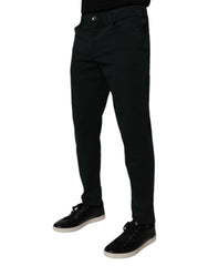 Dolce & Gabbana Dunkelgrüne Baumwoll-Denim-Jeans für Herren im Loose Fit