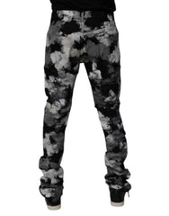 Dolce & Gabbana – Mehrfarbige, zerfetzte Skinny-Jeans aus Camouflage-Stoff