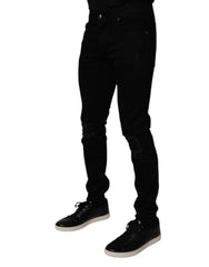 Dolce & Gabbana Schwarze Skinny-Jeans aus Baumwollstretch für Herren