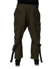 Dolce & Gabbana Braune Cargohose aus Baumwollstretch