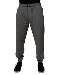 Dolce & Gabbana Graue Jogginghose aus Baumwolle mit Logo für Herren