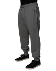 Dolce & Gabbana Graue Jogginghose aus Baumwolle mit Logo für Herren