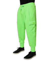 Dolce & Gabbana Neongrüne Cargo-Jogginghose für Herren