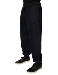 Dolce & Gabbana – Schwarze Jogginghose aus Jacquard-Baumwolle