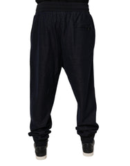 Dolce & Gabbana – Schwarze Jogginghose aus Jacquard-Baumwolle