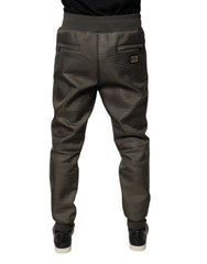 Dolce & Gabbana Braune Jogginghose aus Lammleder für Herren
