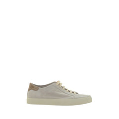 Brunello Cucinelli Sneaker aus cremeweißem Leder