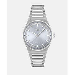 Hugo Boss Herrenuhr, silberfarben, Edelstahl