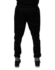 Dolce & Gabbana – Schwarze Jogginghose aus Baumwollstretch
