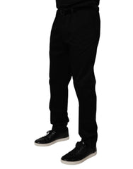 Dolce & Gabbana Schwarze Herren-Enge-Hose aus Baumwolle
