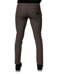 Dolce & Gabbana – Braune Chinohose aus Baumwollstretch