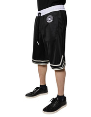 Dolce & Gabbana Schwarz-Weiß Herren Bermuda Sweatshorts Shorts