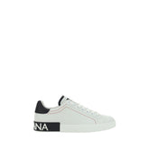 Dolce & Gabbana Weiße Kalbsleder Bos Taurus Low Top Sneaker