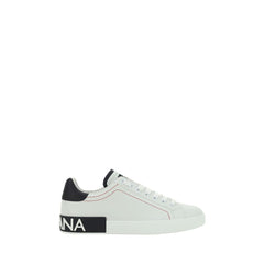 Dolce & Gabbana Weiße Kalbsleder Bos Taurus Low Top Sneaker