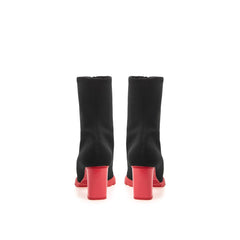 Alexander McQueen Schwarze Neopren-Stiefeletten