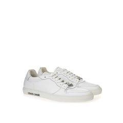 Roberto Cavalli Weiße Low-Top-Sneaker aus Leder