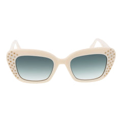 Maje Sonnenbrille aus beigefarbenem Acetat