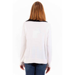 Love Moschino Weißer Damenpullover aus Wolle