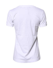 Dolce & Gabbana Weißes #DGFamily Baumwoll T-Shirt mit Rundhalsausschnitt