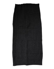 Dolce & Gabbana Schwarzer Kaschmir Gestrickter Halswärmer Foulard Schal