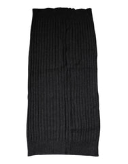Dolce & Gabbana Schwarzer Kaschmir Gestrickter Halswärmer Foulard Schal